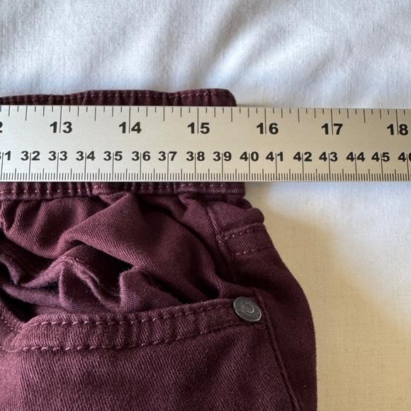 Women's Burgundy Cargo Pants - Picture 12 of 16